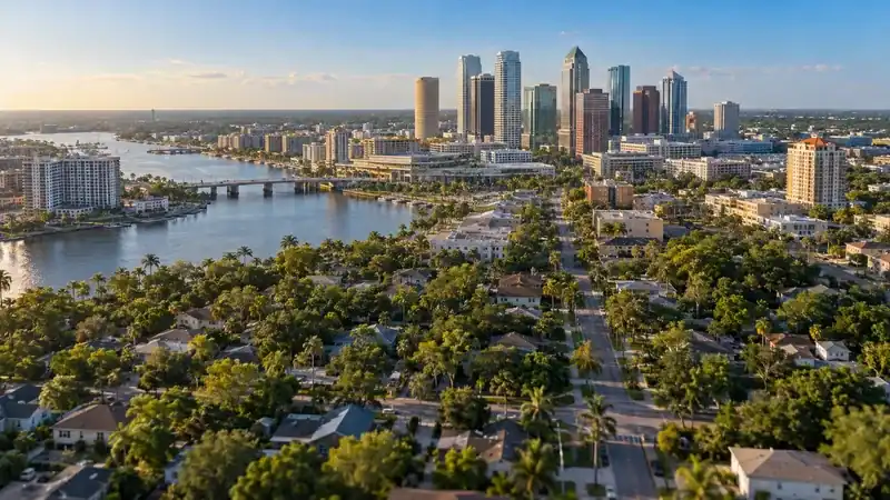Aerial view of Tampa, FL